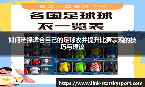 如何选择适合自己的足球衣并提升比赛表现的技巧与建议